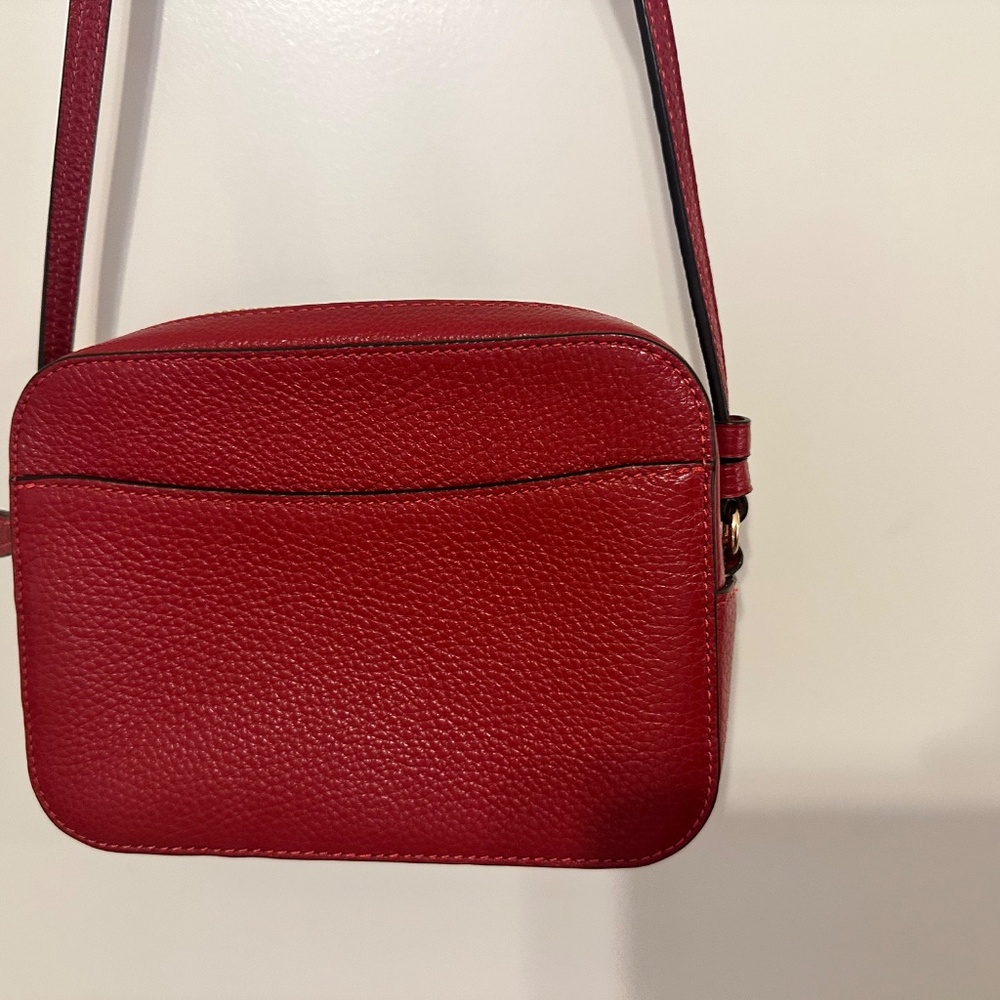 Red Leather Coach Side Bag - Picture 7 of 14